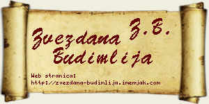 Zvezdana Budimlija vizit kartica